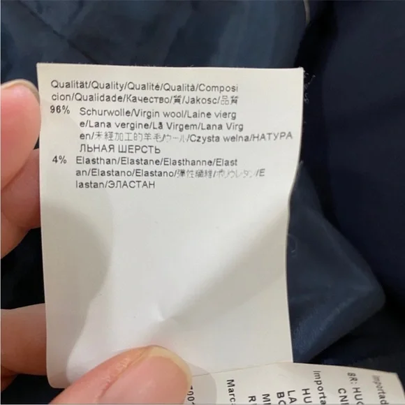 BOSS-Hugo Boss fundamental Wool navy suit blazer